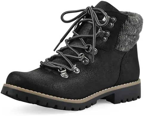 cliffs by white mountain shoes pathfield womens lace up hiker style bootie blackfabric 85 w