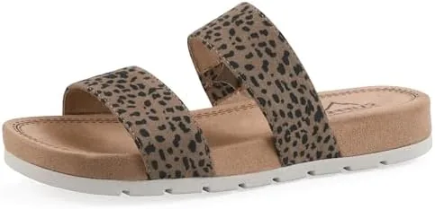 cliffs by white mountain tahlie womens slide sandal tancheetahfabric 8 m