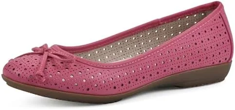 cliffs by white mountain womens cheryl cushioned ballet flat fuchsiaburnishedsmooth 8 m