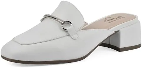 cliffs by white mountain womens quin low block heel loafer style mule whitegrainy 75 m